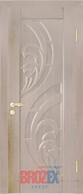 Дверное полотно глухое ПВХ 26 Беленый дуб 900мм (2D) BROZEX-WOOD