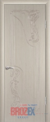 Дверное полотно глухое ПВХ 21 Беленый дуб (Береза)800мм (2D) BROZEX-WOOD