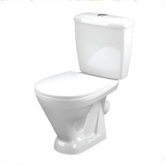 Оскольская керамика. Унитаз-компакт Радуга тарельчатый Стандарт (сиденье полипропилен, арматура 1-реж.)