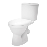 Santek. Унитаз-компакт "Бореаль" тарельчатый, косой выпуск, 1-реж. арматура, сиденье дюропласт