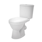 Santek. Унитаз-компакт "Бореаль" тарельчатый, косой выпуск, 2-реж. арматура, сиденье дюропласт