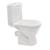 Santek. Унитаз-компакт "Алькор" антивсплеск, косой выпуск, 2-реж. арматура, сиденье дюропласт