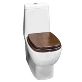 SANITA LUXE. Унитаз-компакт "Infinity Color Wood SL-04" (сиденье - бук мокко, арматура 2-реж. Geberit)