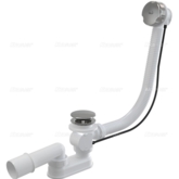 AlcaPlast. Сифон для ванны, автомат, комплект, хромированный пластик/пластик, A51CRM