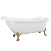 FARO. Ванна акриловая РЕТРО 9009 ножки золото, 1700*780*780мм