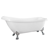 FARO. Ванна акриловая РЕТРО 9009 ножки хром, 1700*780*780мм