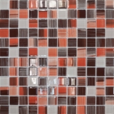 Elada Mosaic. Мозаика JSM-CH1024 (327*327*4мм) терракотовый полосатый микс