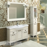 Шкаф-колонна Жерона белое серебро,лев 1589-3.M02(LEV)