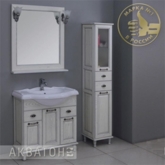 Тумба-умыв. "Жерона 85" 1585-1.M02 белое серебро с раковиной "Лаура" 850 67-R.01.01