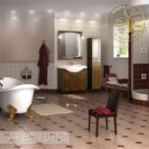 Тумба-умывальник "Наварра 85" орех 1385-1.М01 с раковиной "Лорето 85" 1AX135WBXX000