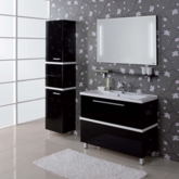 Колонна "Турин" 1180-3.95/1 черный глянец с белыми панелями