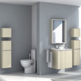 Тумба-умывальник "Фабиа 65" ваниль 1A159501FBAG0 с раковиной "Фабиа 65" белая 1A708731FB010