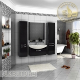 Зеркало "Ария 80" 1419-2.95 черный глянец