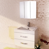 Тумба-умывальник "Лаура-75-2" подвесная белый с раковиной COMFORTY 75Е