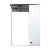 Шкаф-зеркало "Панда" 550/с 3D "Белые цветы"