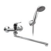 Смеситель д/ванны/душа "Смарт-Арива" SM073502AA ,излив 350 мм,с аксессуарами , хром