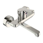 Смеситель д/умывальника "ДЖОЙ" настенный, литой поворотный излив, хром, В0467АА