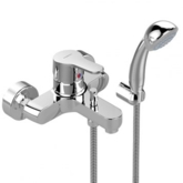 Смеситель д/ванны/душа "ФЛОУ" настенный короткий излив, с аксессуарами, хром, BA223AA