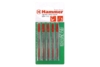 Пилка для лобзика HAMMER 204-113 JG WD T101D (5pcs) дерево\пластик, 74мм, шаг 4.0-5.2, HCS, 5шт