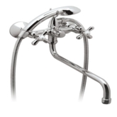 Смеситель д/ванны "Ретро" BA129AA/В9716AA, излив 320 мм, с аксессуарами, хром